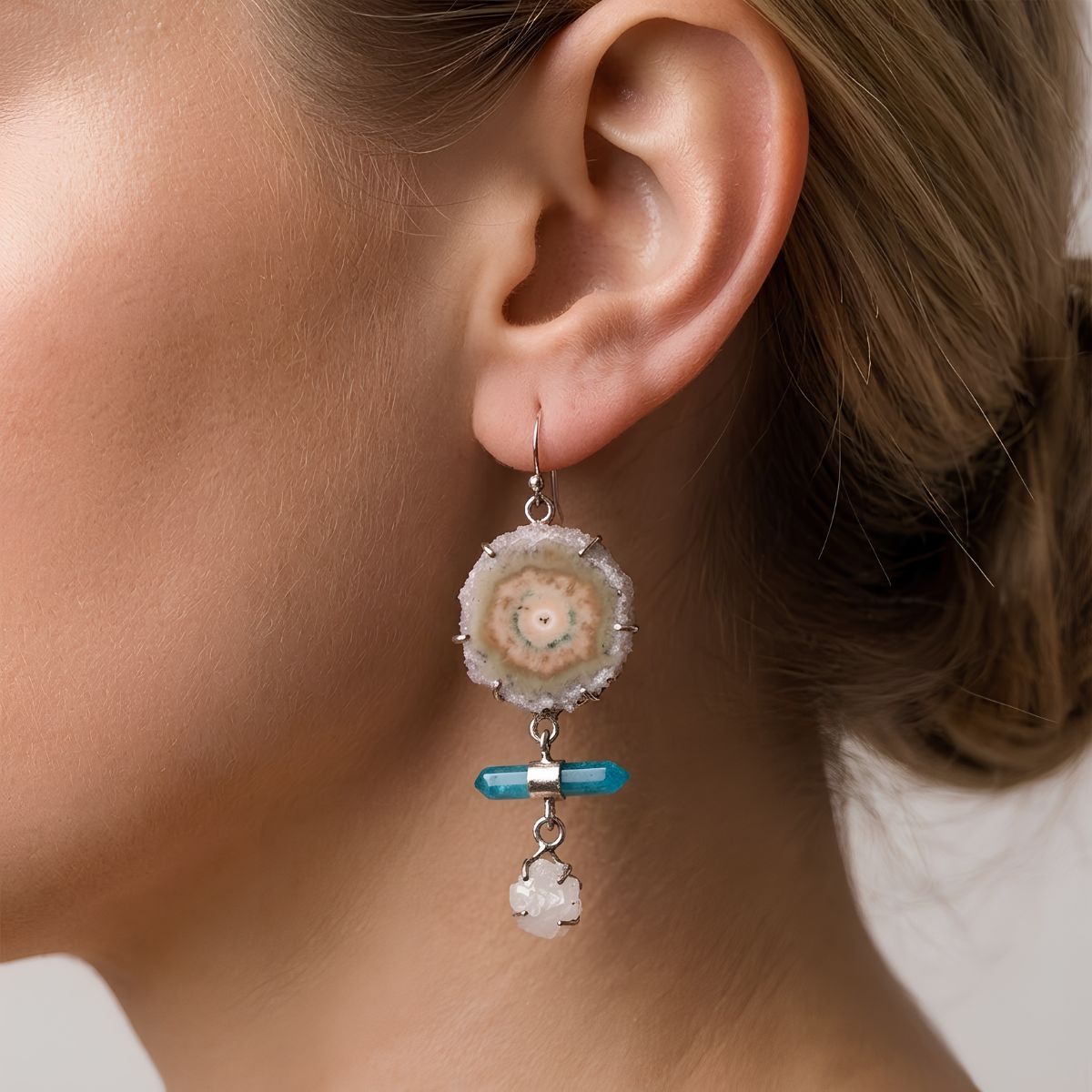 Stalactite Hanging silver earring-Shubhanjali Store (4) stalactite hanging silver earring