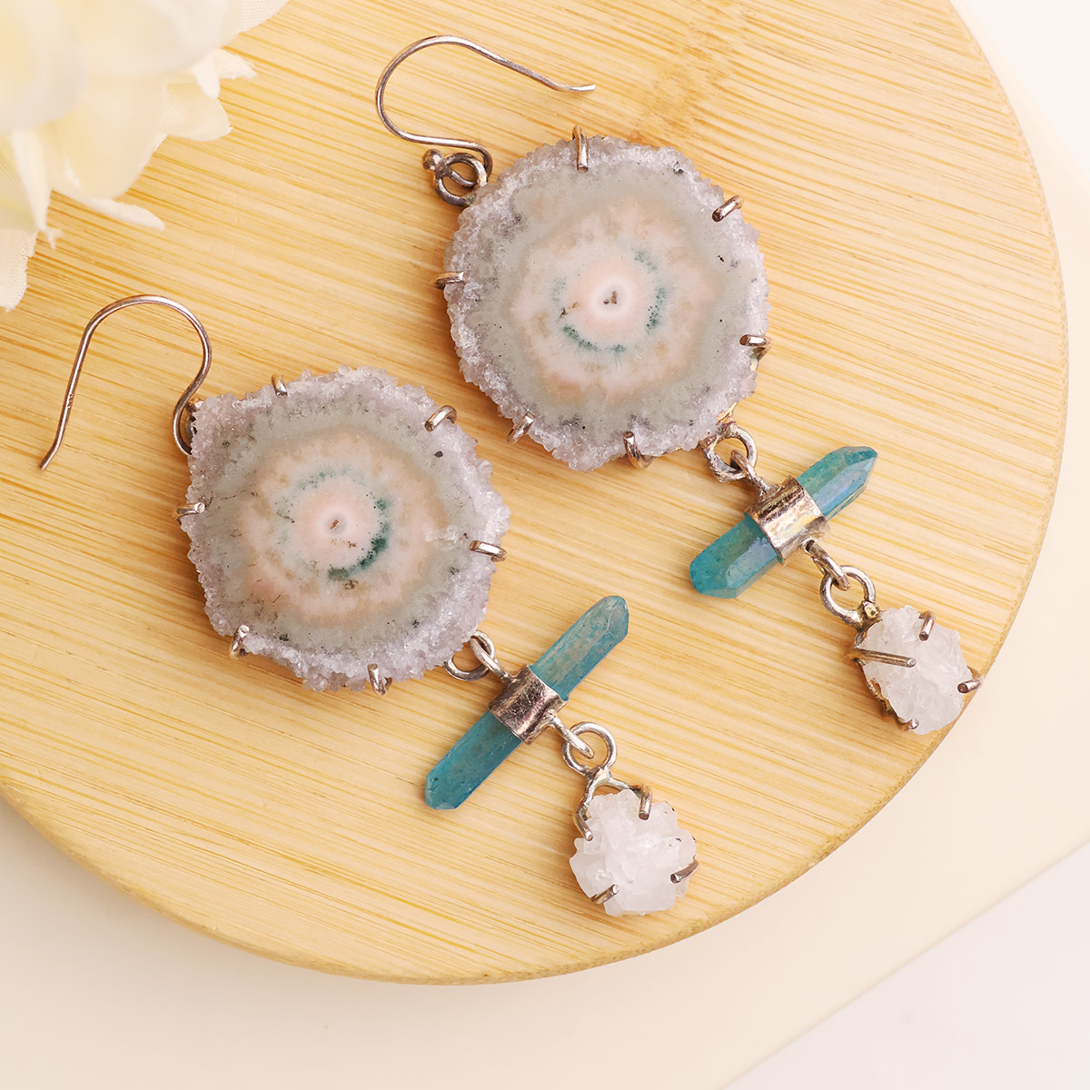 Stalactite Hanging silver earring-Shubhanjali Store (5) stalactite hanging silver earring