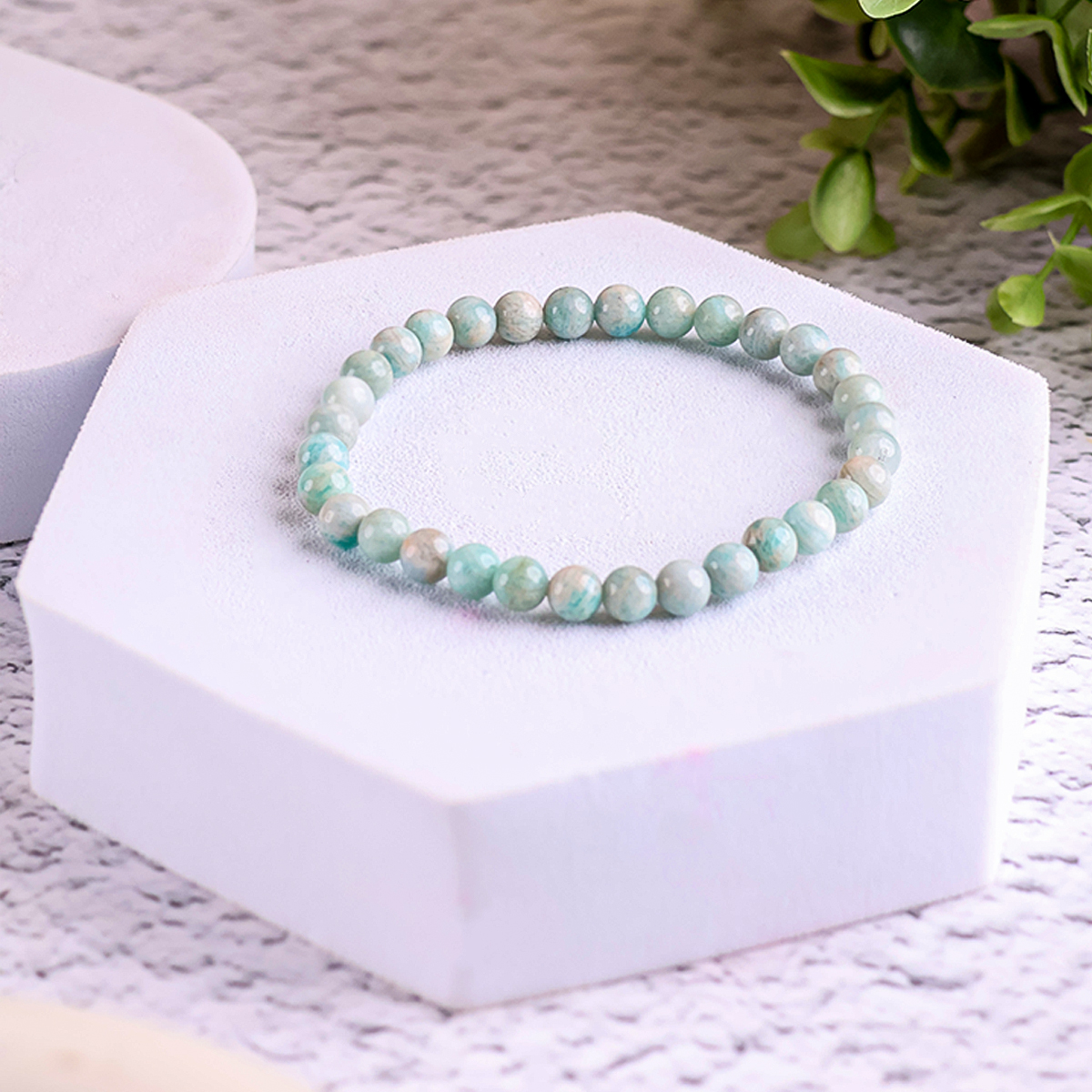 Untitled-1 amazonite beads bracelet 6 mm