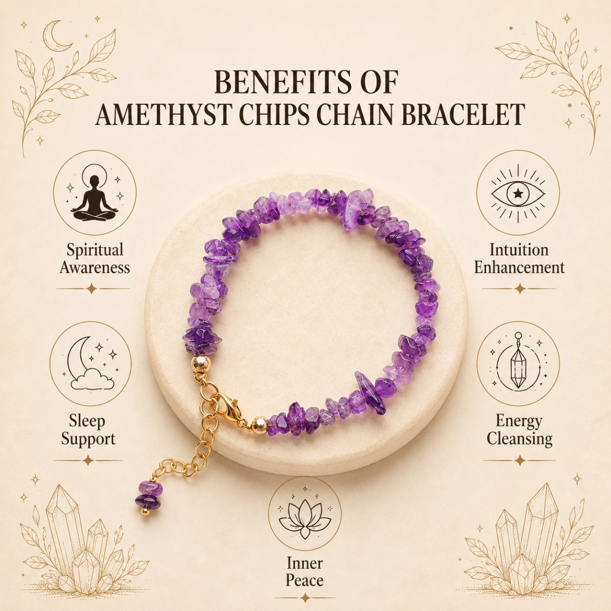 Untitled design (23) amethyst chips chain bracelet