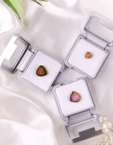 watermelon tourmaline slice