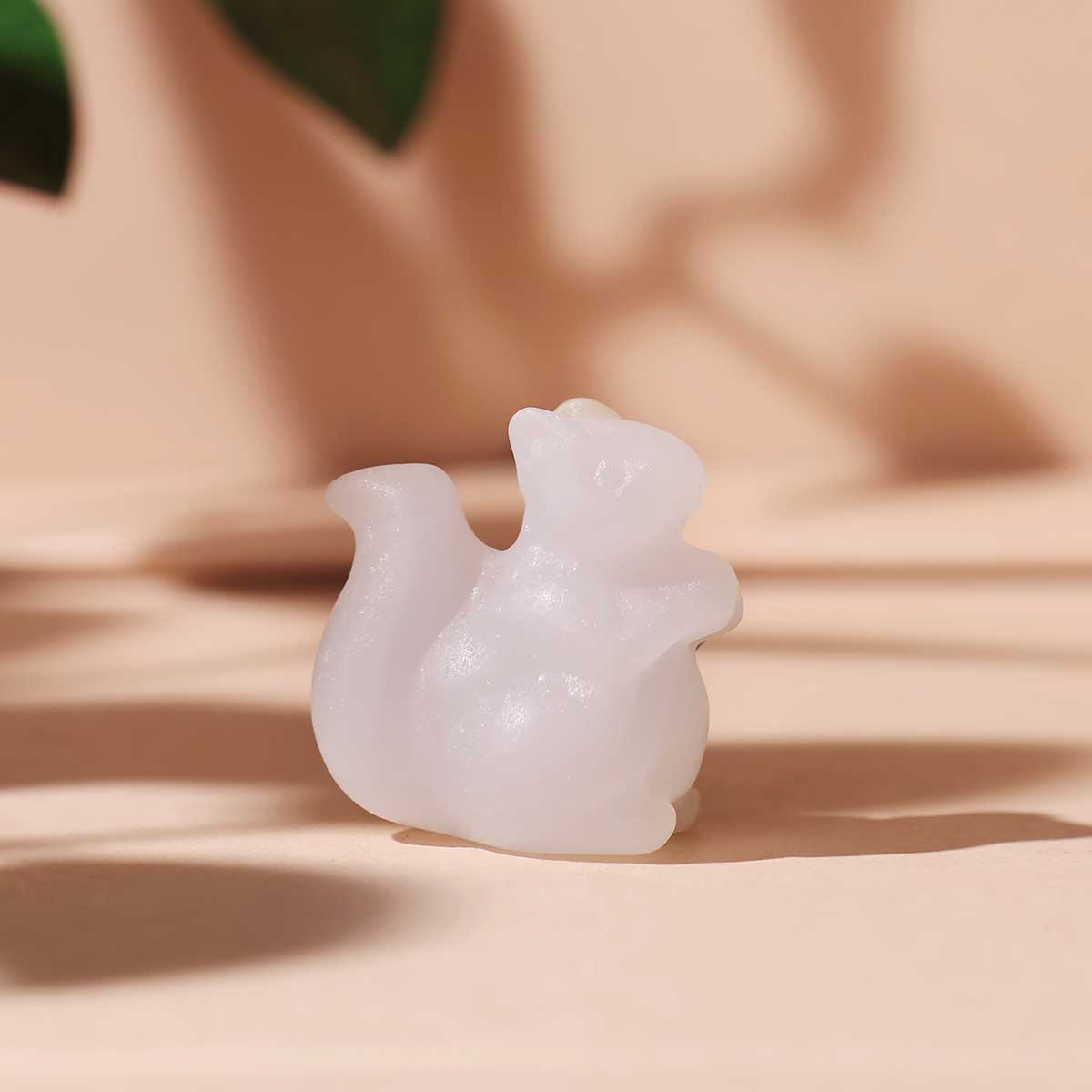 White Calcite Squirrel 1 Inch (6)