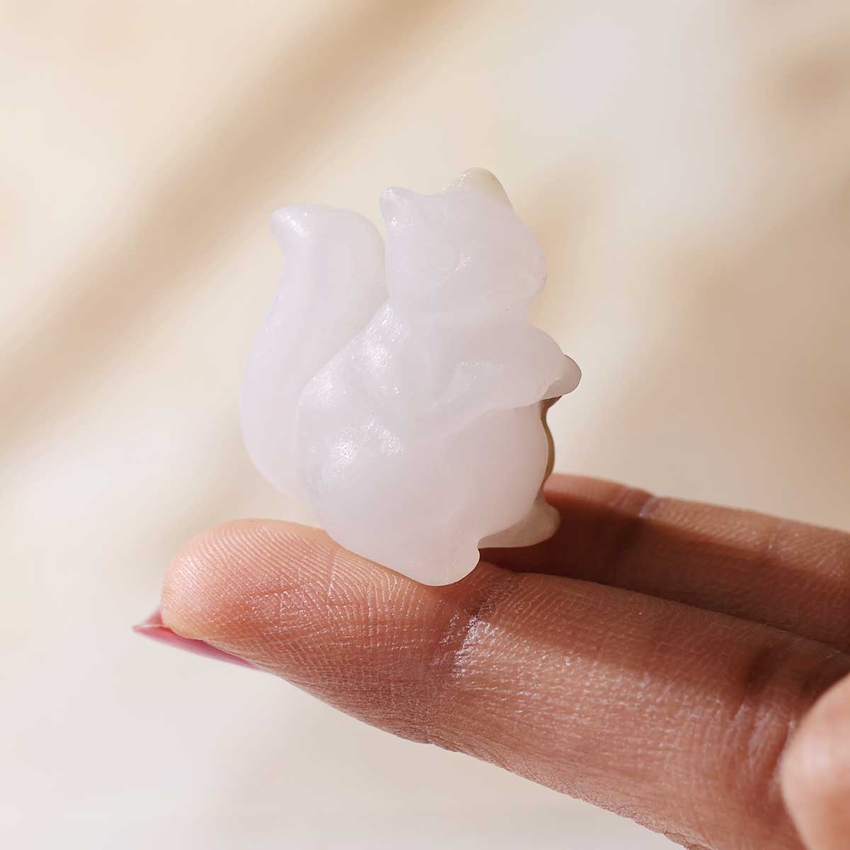 White Calcite Squirrel 1 Inch (7)
