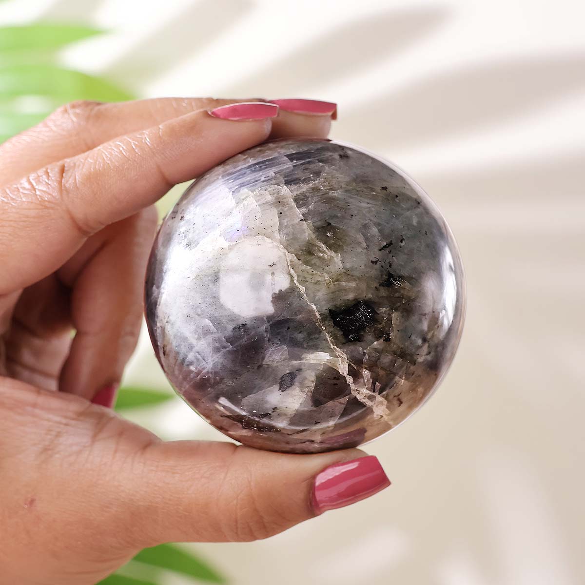 White Labradorite Ball (2)