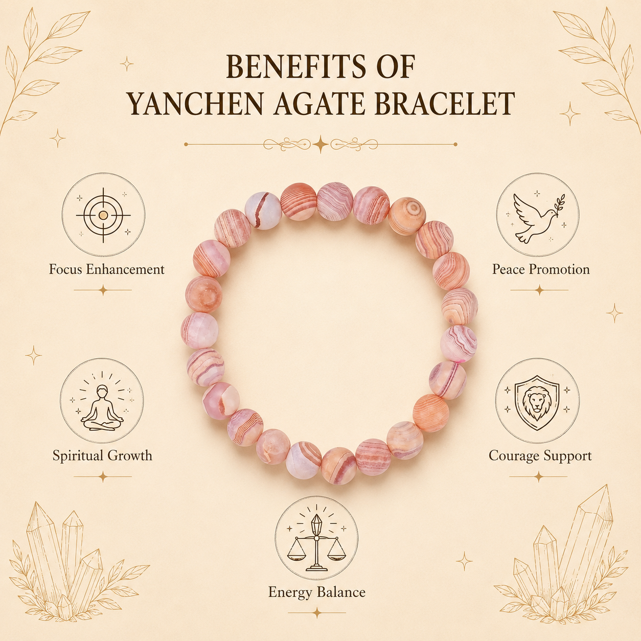 Yanchen Agate Bracelet yanchen agate bracelet 8 mm
