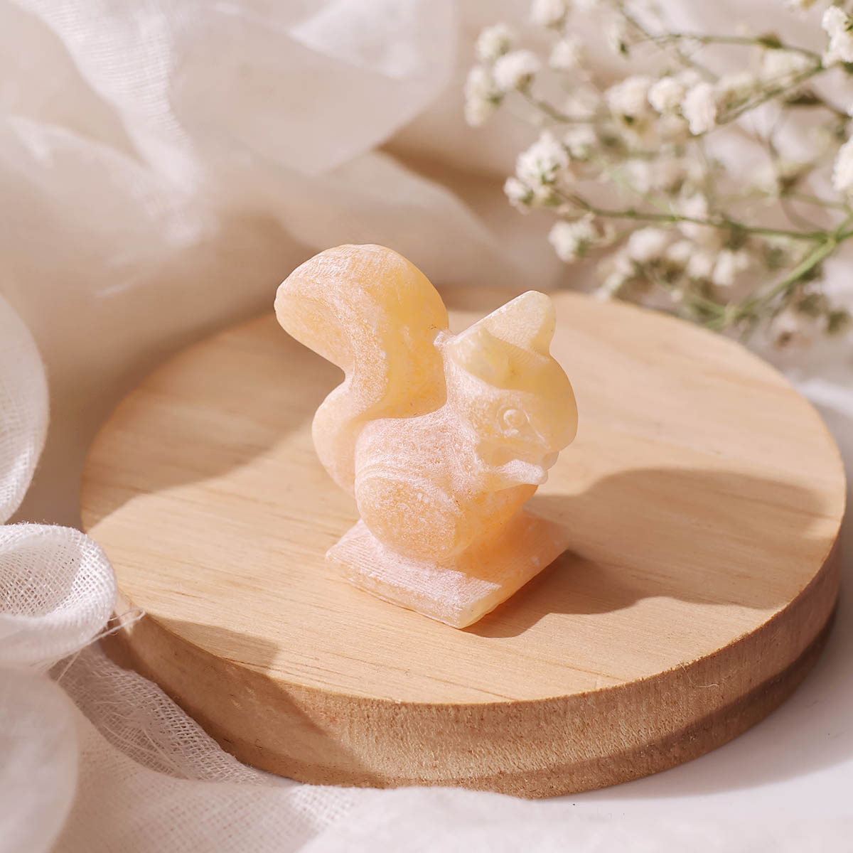 Yellow Calcite Squirrel 1 Inch (7)