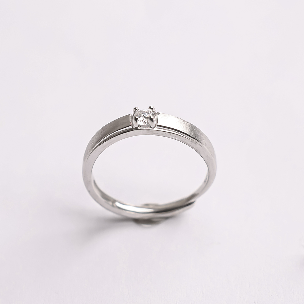 Zircon Small Ring Silver b - Shubhanjali store (2) zircon small ring silver