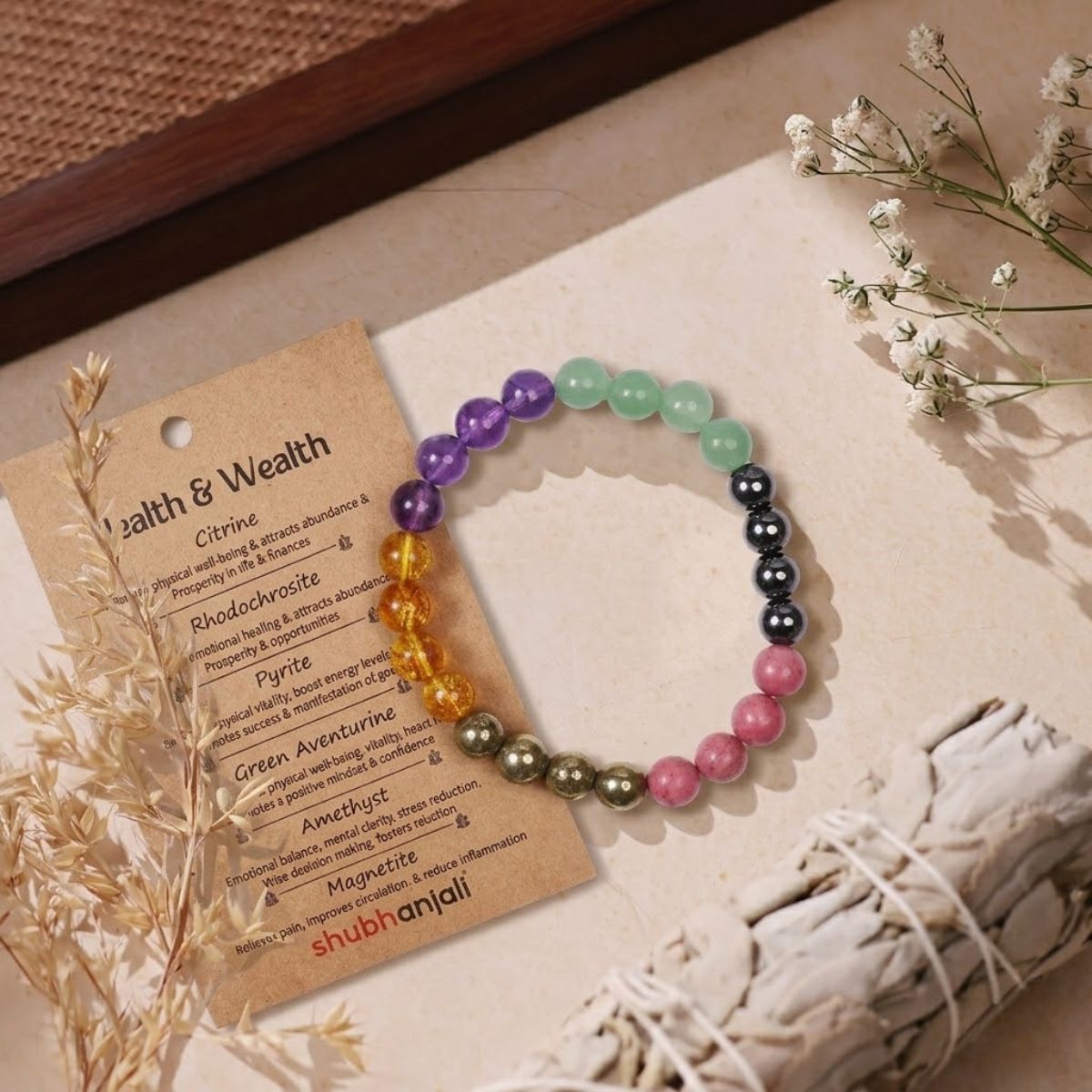 image change (1) health and wealth bracelet
