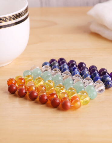 7 chakra beads square coaster