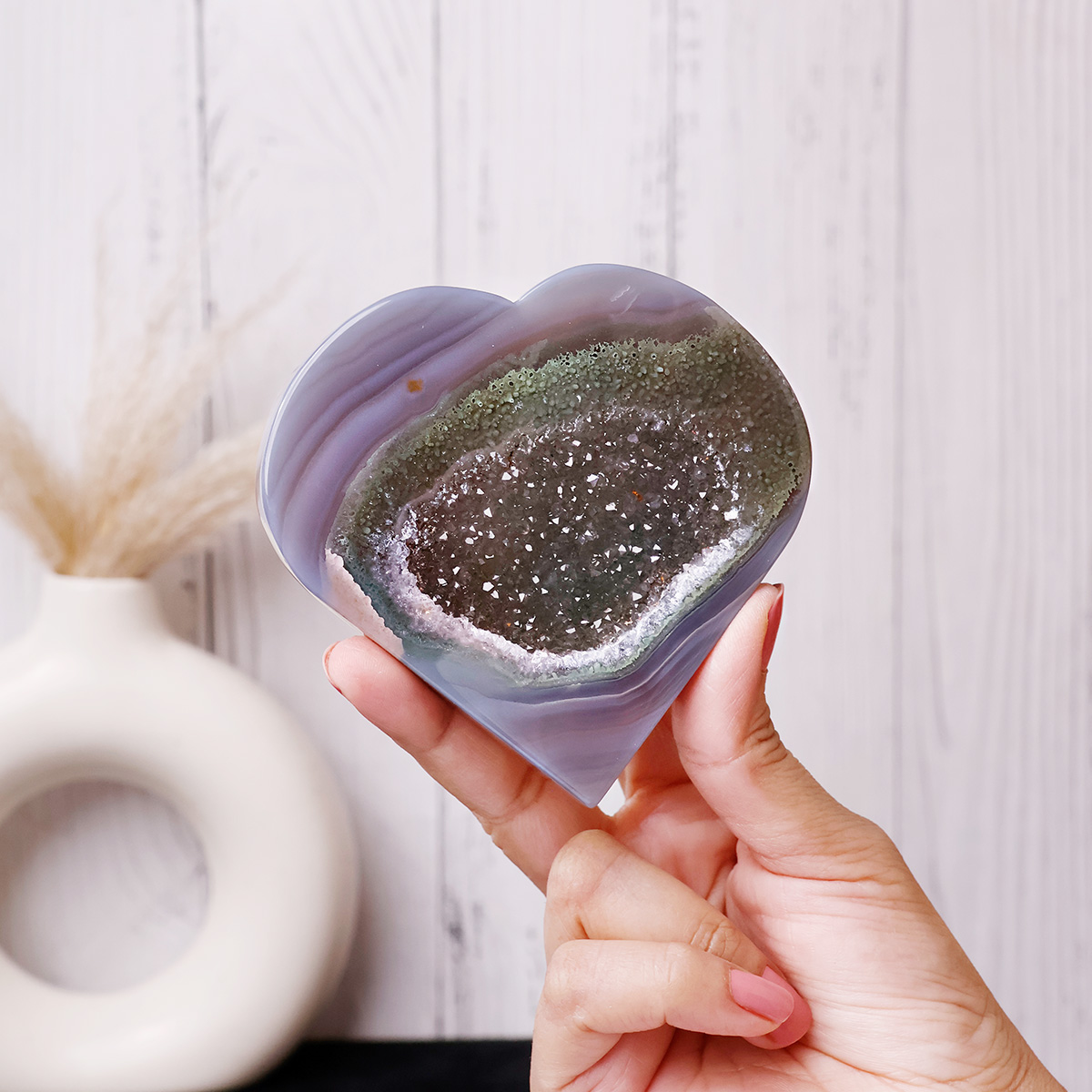 Amethyst Druzy Heart-Shubhanjali Store (1) amethyst druzy heart