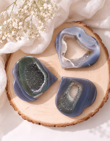amethyst druzy heart