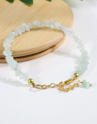 aquamarine chips chain bracelet