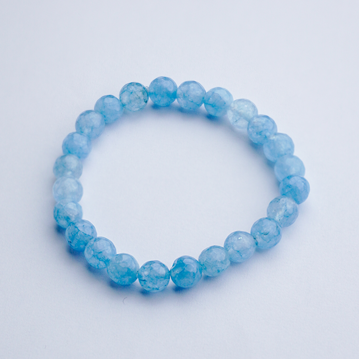 Aquamarine Faceted Bracelet - Shubhanjali Store (4) aquamarine faceted bracelet 8 mm