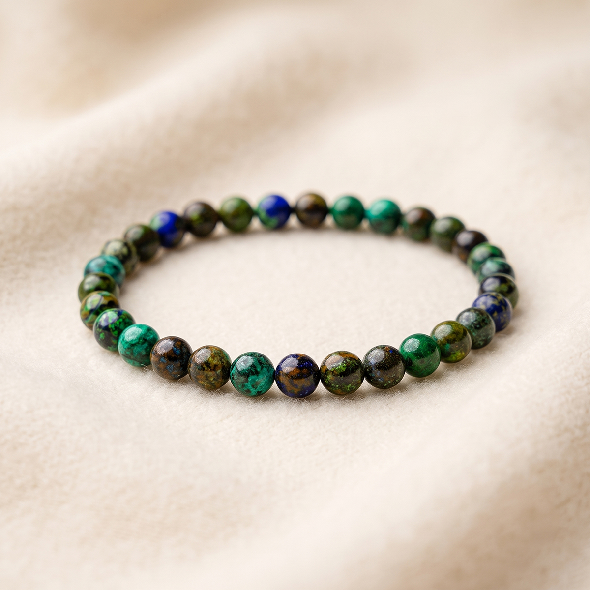 Azurite Bracelet 6mm LQ - Shubhanjali Store (1) azurite bracelet