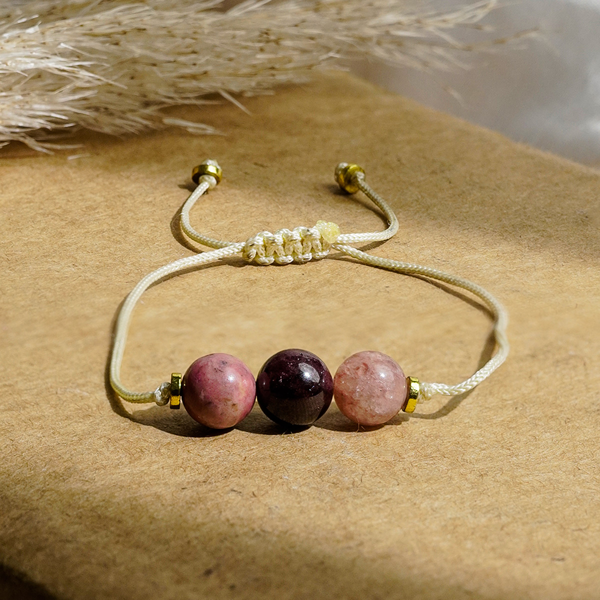 Be Your self 3 Beads Thread Bracelet - Shubhanjali Store (1) be yourself 3 beads thread bracelet