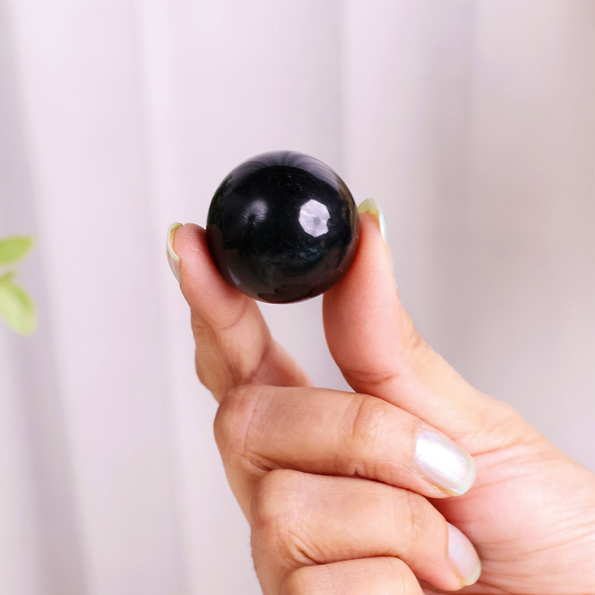 Black Obsidian Ball (3) black obsidian ball