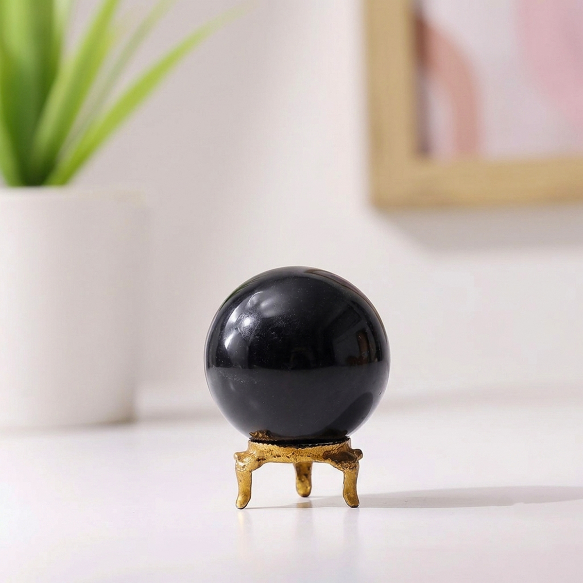 Black Obsidian Ball (6) black obsidian ball