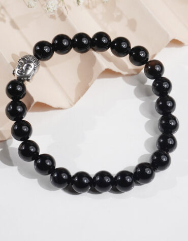 black onyx buddha bracelet 8mm