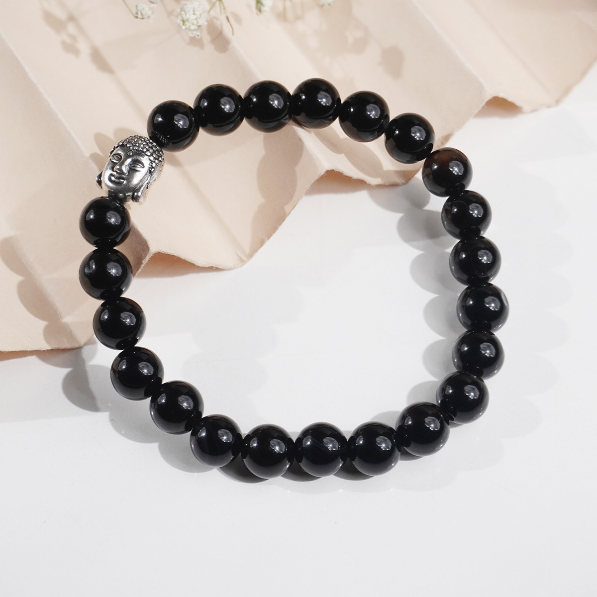 Black Onyx Buddha Bracelet-Shubhanjali Store (1) black onyx buddha bracelet 8mm