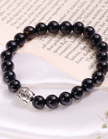 black onyx buddha bracelet 8mm