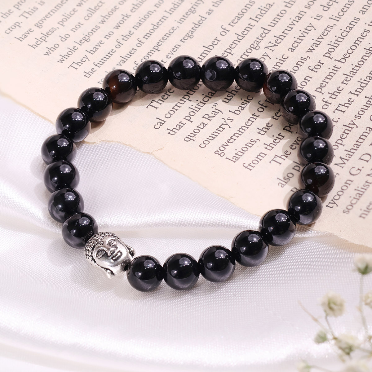 Black Onyx Buddha Bracelet-Shubhanjali Store (2) black onyx buddha bracelet 8mm