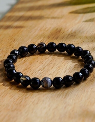 black sulemani faceted bracelet