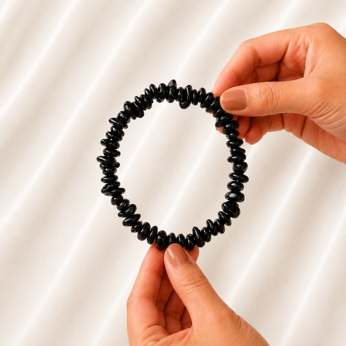 Black Tourmaline Chips Bracelet black tourmaline chips bracelet