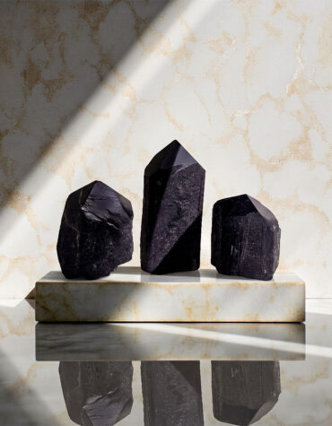 black tourmaline raw point