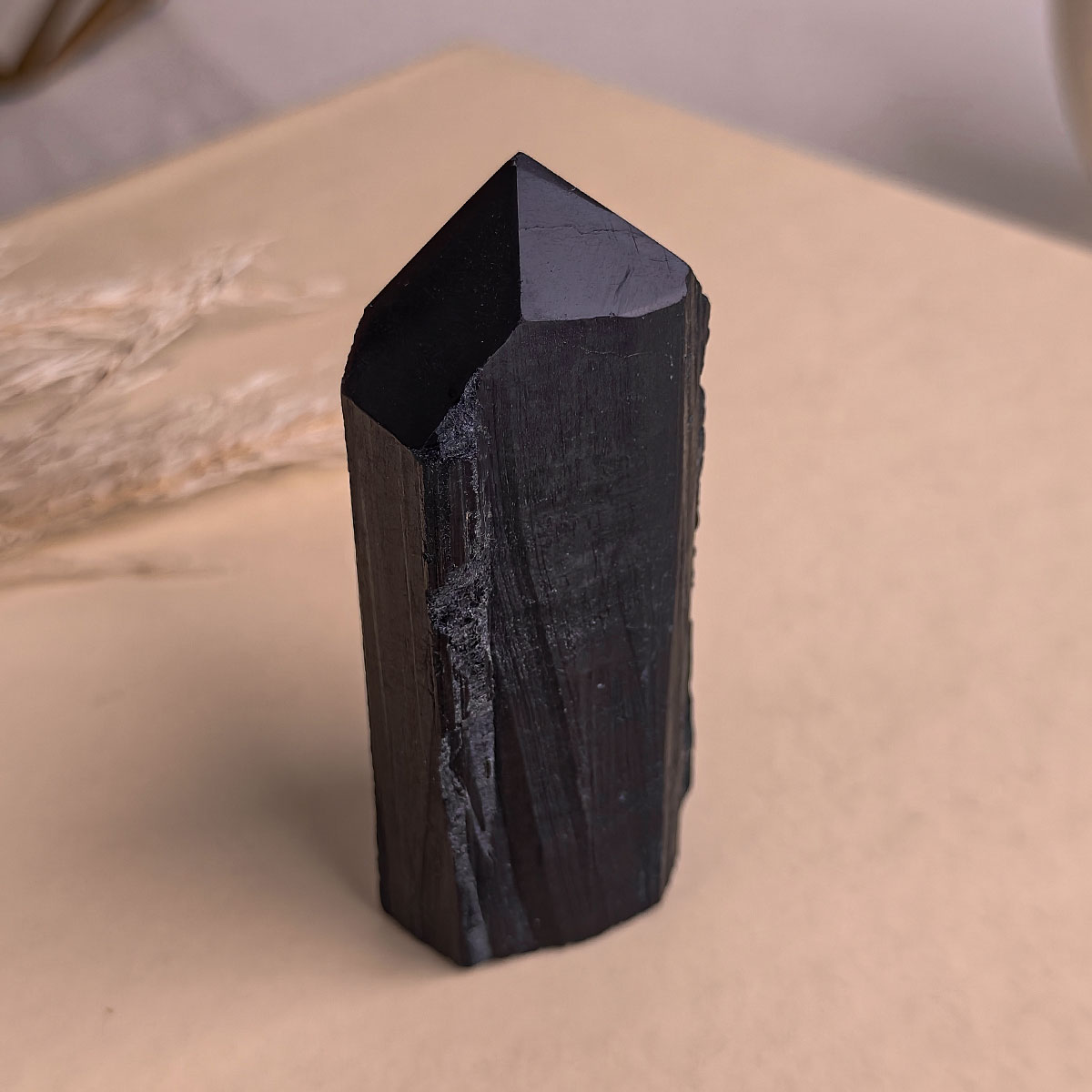Black Tourmaline Raw point-Shubhanjali Store (4) black tourmaline raw point
