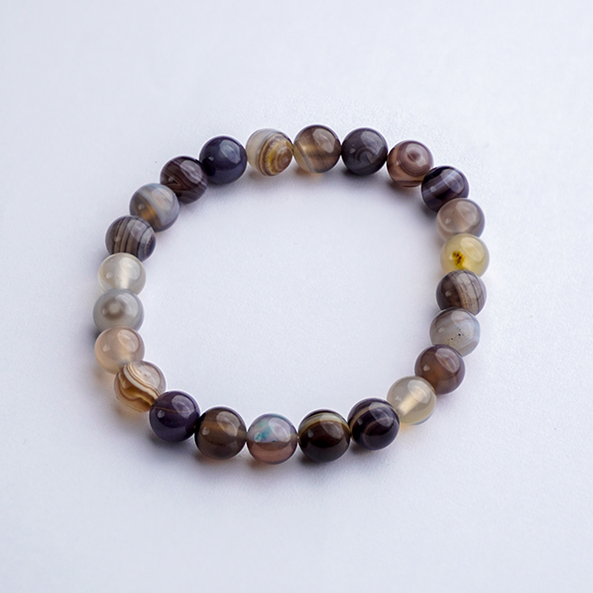 Botswana Agate Bracelet 8mm-Shubhanjali Store (3) botswana agate bracelet 8 mm
