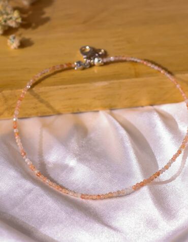 botswana agate faceted anklet 2 mm