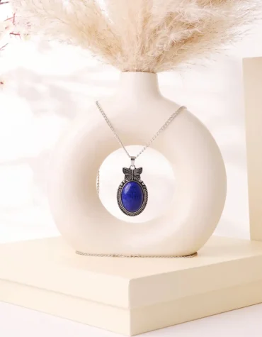 butterfly oval pendant