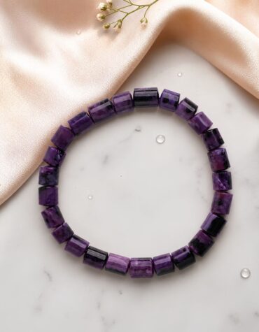 charoite drum beads bracelet