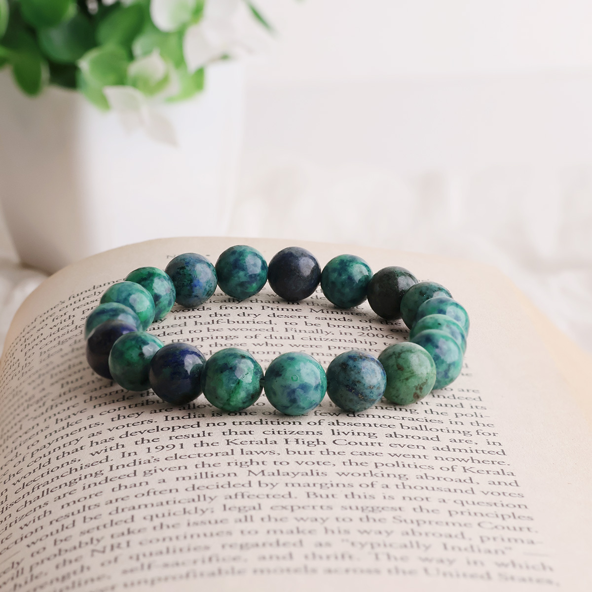 Chrysocolla Bracelet 10 mm-Shubhanjali Store (3) chrysocolla bracelet