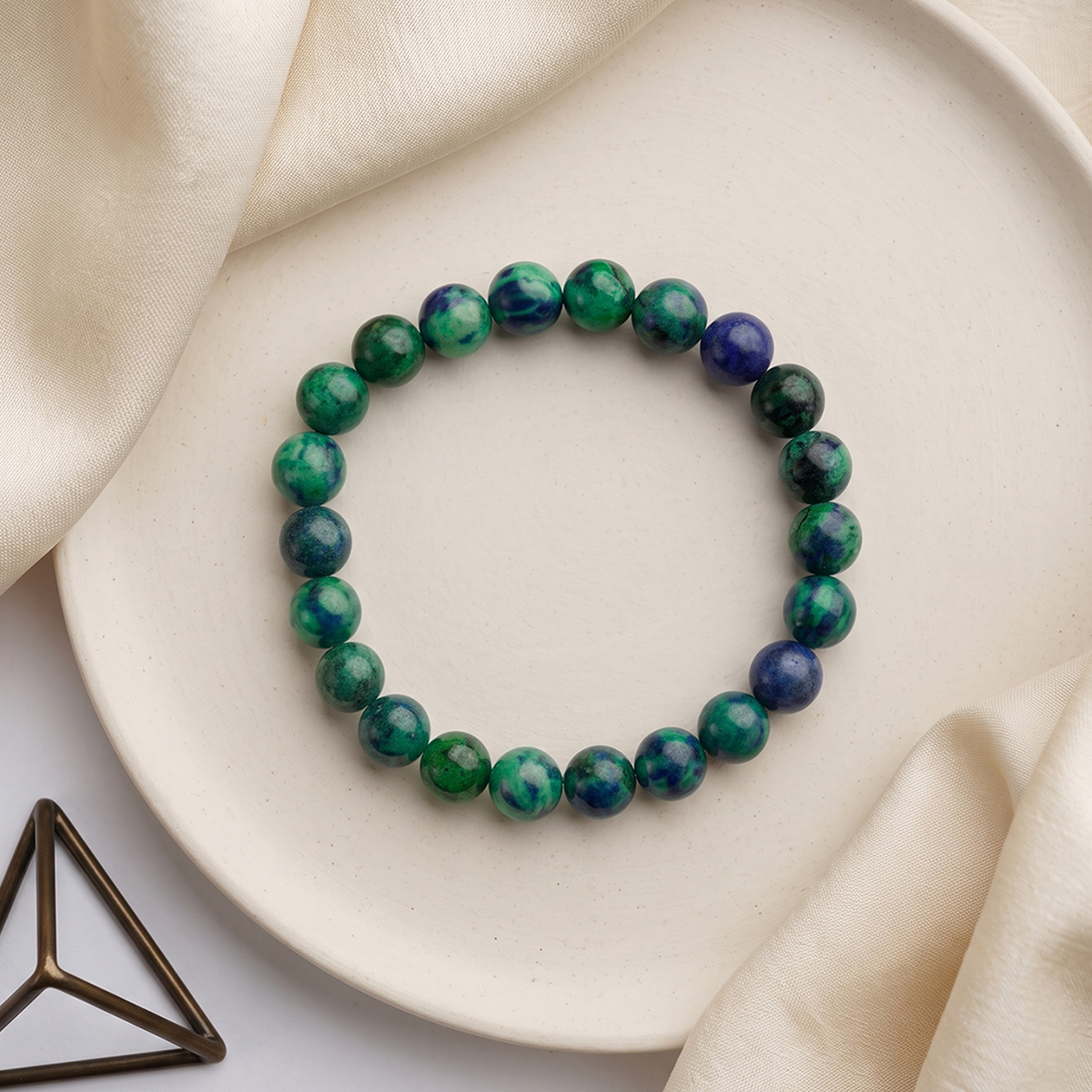 Chrysocolla Bracelet 8 mm HQ - Shubhanjali Store (1) chrysocolla bracelet hq