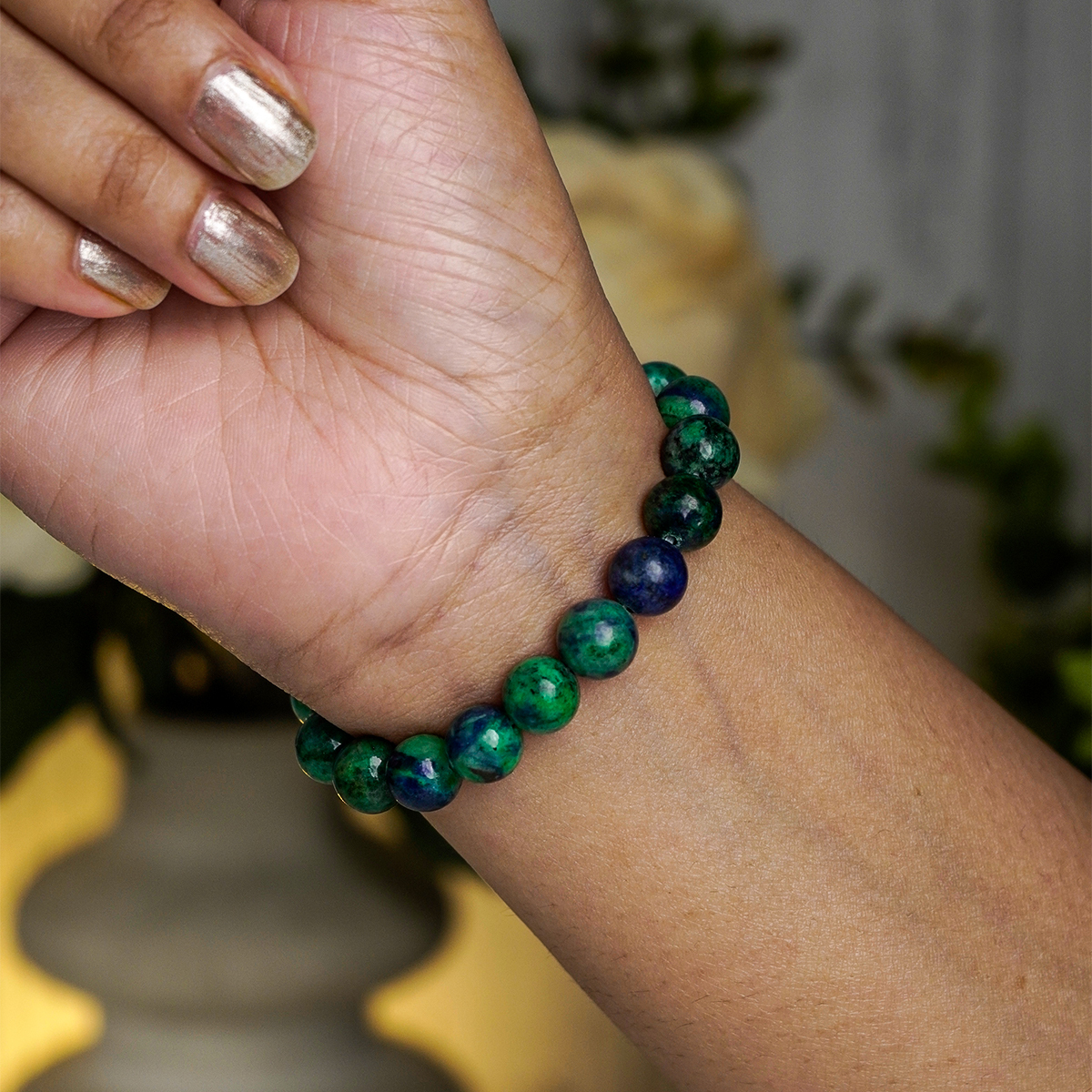 Chrysocolla Bracelet 8 mm HQ - Shubhanjali Store (2) chrysocolla bracelet hq