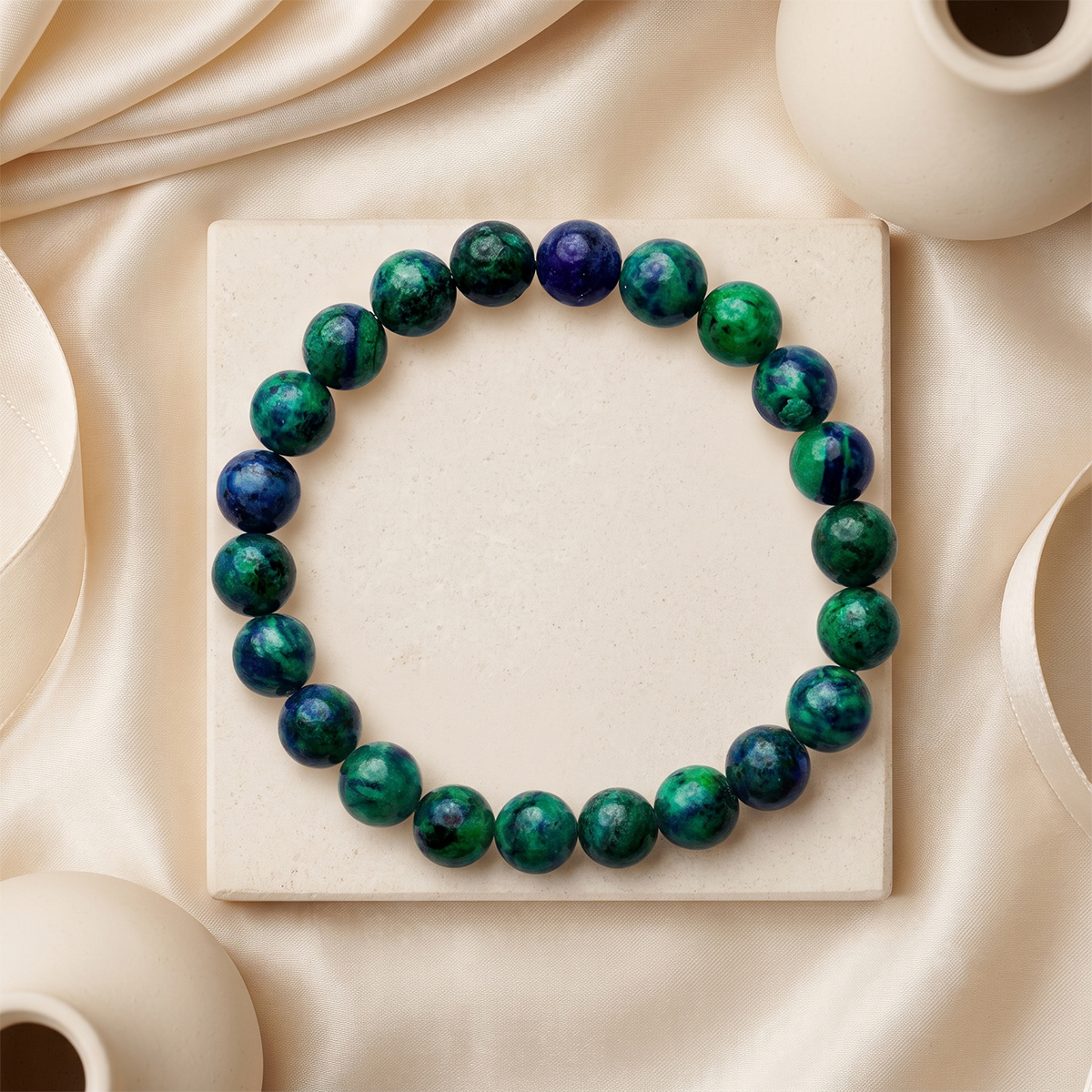 Chrysocolla Bracelet 8 mm HQ - Shubhanjali Store (4) chrysocolla bracelet hq