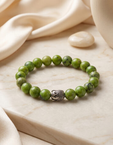 chrysoprase buddha bracelet 8 mm