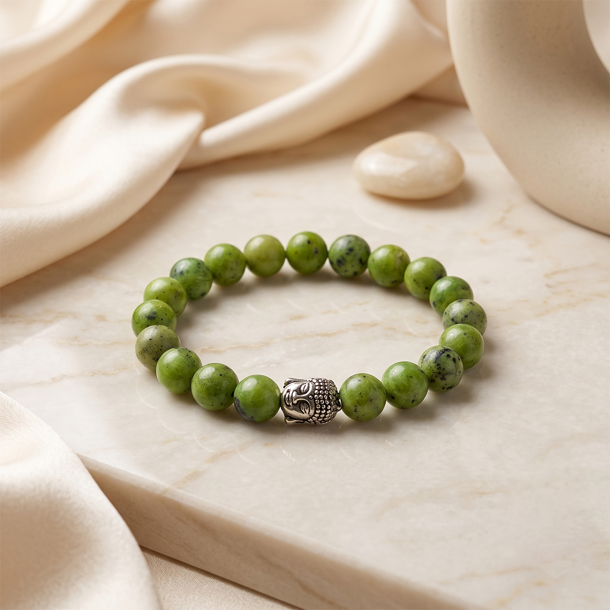 Chrysoprase Buddha Bracelet-Shubhanjali Store (1) chrysoprase buddha bracelet 8 mm