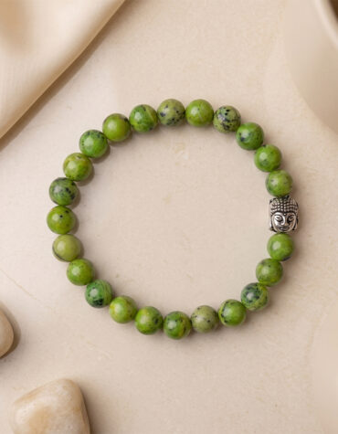 chrysoprase buddha bracelet 8 mm