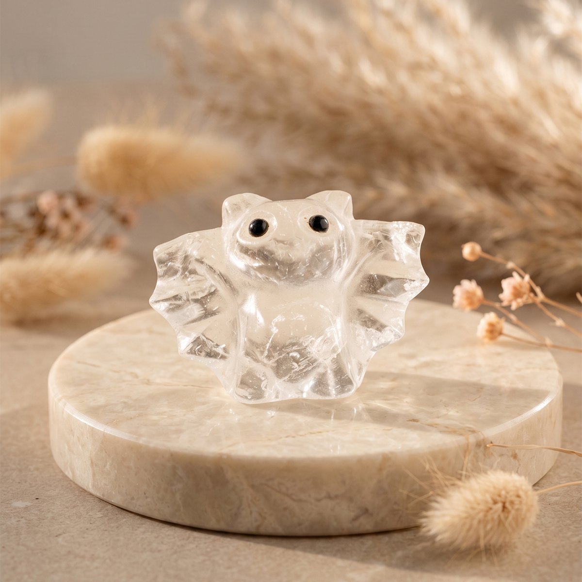 Clear Quartz Bat-Shubhanjali Store (3) clear quartz bat