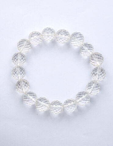 clear quartz faceted bracelet