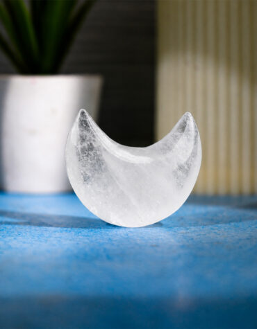 clear quartz half moon
