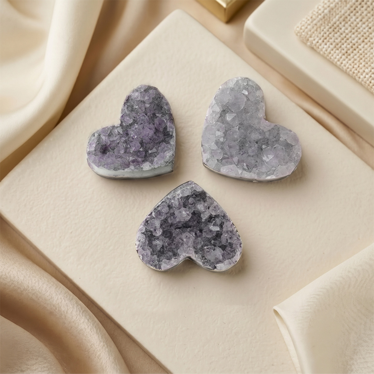 Colorful Amethyst Cluster Heart-Shubhanjali Store (2) colorful amethyst cluster heart
