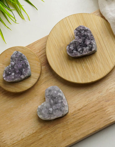 colorful amethyst cluster heart