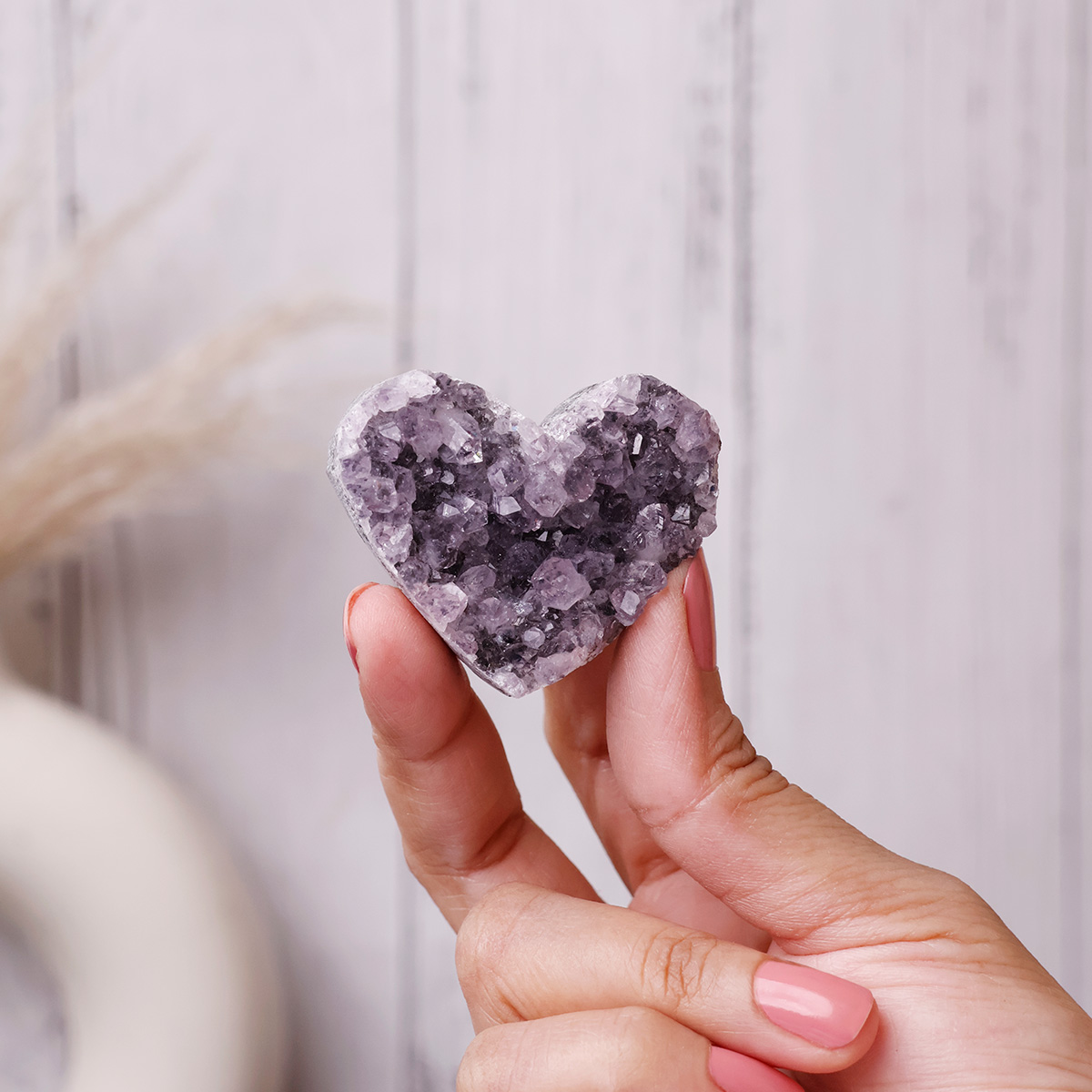 Colorful Amethyst Cluster Heart-Shubhanjali Store (5) colorful amethyst cluster heart