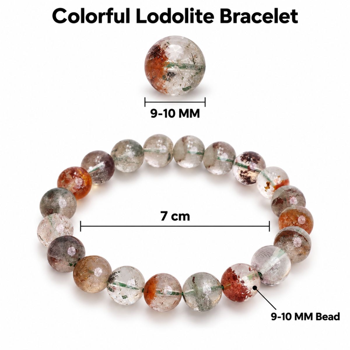 Colorful Lodolite Bracelet colorful lodolite bracelet
