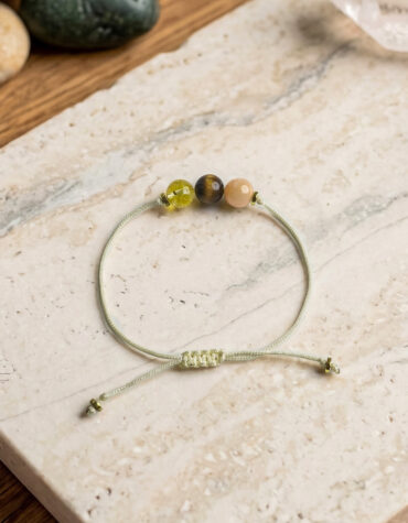 confidence 3 beads thread bracelet
