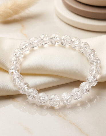 crackle quartz bracelet 8mm