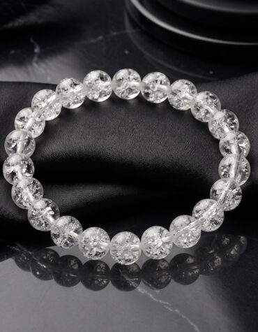 crackle quartz bracelet 8mm